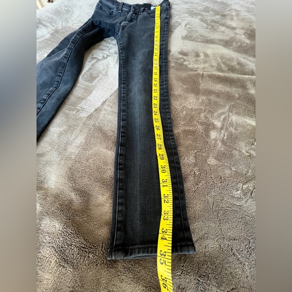 360 Tech Stretch Womens Skinny Low Rise Waist Cropped Jeans Gray 29 - Picture 6 of 11